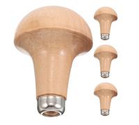 FRCOLOR 4 Pièces Manche de Râpe en Bois Ergonomique pour Outils de Gravure | Poignée Confortable Antidérapante, Usage Polyvalent, pour Réparations en Atelier et Maintenance Industrielle