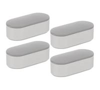 FRCOLOR 4 Pièces Patin Abattant Wc en Plastique Amortisseur de Chocs et Coussin pour Accessoires de Siège de Toilette, pour Remplacement et Confort Quotidien