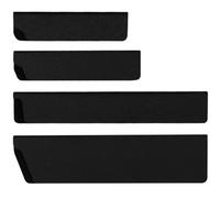 FRCOLOR 4 Pièces Protège-lame Pratique pour Couteaux Cuisine en Abs Léger Revêtement en Tissu, Fourreau de Protection Portable pour Camping et Rangement