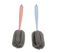 FRCOLOR 4pièces Brosse De Nettoyage Pour Bouteilles Avec Manche Éponge Amovible Pratique Et Assortiment De Couleurs