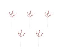 FRCOLOR 5 Pièces Branche de Noël Rouge à Paillettes pour Vase, Décor | Ornement Festif, Usage Maison et Fêtes, Finition Soignée, Tige en Fil, Accessoire Bouquet DIY