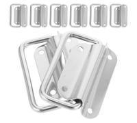FRCOLOR 8 Pièces Poignée Pliante pour Boîte à Outils en Acier Inoxydable | Grosse Poignée de Traction, Installation Facile, Prise Ergonomique, Usage Polyvalent pour Porte de Meuble et Caisse