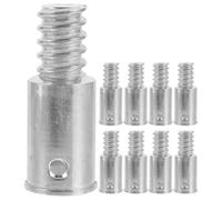 FRCOLOR 9 Pièces Connecteur à Vis Métallique Américain pour Manche Télescopique Compatible avec Manche Métal Accessoire pour Balai Serpillière et Brosse