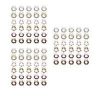 FRCOLOR 90 Pièces Breloques pour Ongles de Noël, Couronne et Nœud | Métal et Cristaux, Stickers Inclus, Légers, Pose Facile, Retrait Simple, Fêtes de Noël
