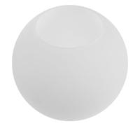 FRCOLOR Abat-jour Globe en Verre Dépoli Blanc Laiteux 20cm Double Trou et Bord Plat, de L'éblouissement, Installation Solide pour Lampe de Table de Chevet