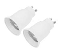 FRCOLOR Adaptateur de Douille Support Solide pour Ampoule G9 vers E27 en Plastique Blanc, Conversion de Culot 2 Pièces pour Divers Besoins D'éclairage