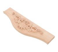 FRCOLOR Applique en Bois Sculpté pour Meuble 29x8cm Style Français | Bois Massif Beige, Relief 3d Peinturable, Panneau Décoratif pour Tiroirs et Lits, Rénovation Maison