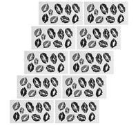 FRCOLOR Autocollants Lèvres Imperméables 10 Pcs - Tatouages Temporaires Effet en Matériau Doux - Stickers Décoratifs pour Festivals Cosplay Fêtes et Halloween