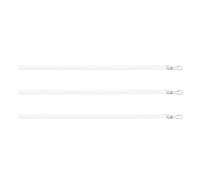 FRCOLOR Baguettes en Acrylique Transparent Accessoires Élégants Lot de 3 de 43 Cm avec Crochet pour Stores Verticaux, Installation Facile pour Fenêtres de Maison