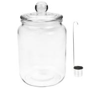 FRCOLOR Bocal de Conservation des Boissons, Bouteille Multi-usages en Verre, 1,5 L, à Large Ouverture, Couvercle Hermétique, Vin, Usage Intérieur