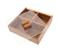FRCOLOR Boîte à Compartiments Naturel pour Fruits Snacks et Noix Plateau de Service Multifonction avec Plusieurs Sections pour Cuisine et Réception