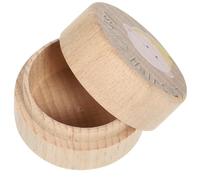 FRCOLOR Boîte à Souvenirs en Bois 5X5X3.5Cm pour Première Mèche de Cheveux Bébé Coffret Présent Baptême Rangement Garçon Fille