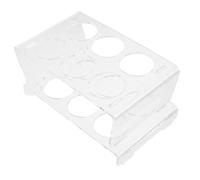 FRCOLOR Boîte à Œufs Empilable, Boîte de Rangement pour Œufs en Acrylique, Transparente, Résistante à L'écrasement, 2 Couches, pour Réfrigérateur et Plan de Travail