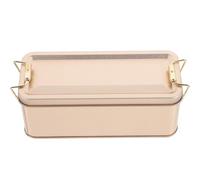 FRCOLOR Boîte de Rangement Créative Fêtes et Bonbons Biscuits pour Boîte à Biscuits Rectangulaire en Fer Fermeture à Clip Coffret Cadeau Métal Rose Doré pour Noël Solide