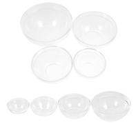FRCOLOR Bols en Acrylique Blanc Bol Transparent Multifonction Lot de 8 pour Rangement D'huiles Essentielles pour Massage à Domicile et Salon de Beauté