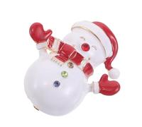 FRCOLOR Broche Bonhomme de Neige Mignonne en Alliage et Émail, Épingle de Noël Sécurisée et Polyvalente pour Manteaux et Vêtements, Présent pour Fêtes D'hiver