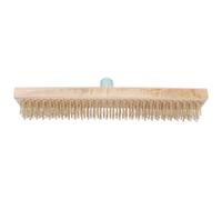 FRCOLOR Brosse Métallique Brosse Pratique pour Jardin de Nettoyage Fil d'acier Plaqué Cuivre pour Retirer Mousse Compatible Manche Standard Entre Dalles