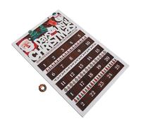 FRCOLOR Calendrier de L’avent de Noël en Bois, 25 Jours, Style Ferme | Décor Rustique pour Entrée ou Manteau, avec Couronne Mobile, Ambiance Festive, Usage Mural Table