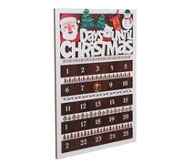 FRCOLOR Calendrier de L'avent de Noël en Bois 25 Jours, Couronne Mobile | Décoration Rustique Style Ferme, pour Mur et Table, Ambiance Festive, Calendrier de Compte à Rebours