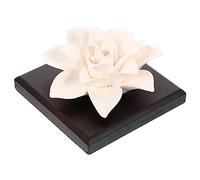 FRCOLOR Diffuseur D'arômes Mini en Céramique et Bois pour Voiture et Bureau, Décor Simple et Portable pour Parfum D'intérieur, Diffuseur Huiles Essentielles