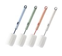 FRCOLOR Ensemble de Nettoyage de Brosses à Tasse 4 Pièces Brosse à Bouteille avec Poignée Brosse à Bouteille D'eau Éponge Lavable Lave-vaisselle Anti-rayures pour