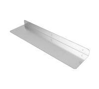 FRCOLOR Étagère de Rangement Murale, Étagères Flottantes en Acier Inoxydable Argenté, Rangement Mural Gain de Place pour Essentiels et Bouteilles D'épices, Maison et Salle de Bain