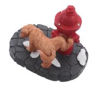 FRCOLOR Figurine de Chien Créative en Résine Borne Incendie Mini Noël