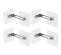 FRCOLOR Kit 4pcs Ancrages Muraux Adhésifs pour Meubles en Acier Inoxydable et Acrylique, Protection Anti-basculement Réglable 0-5,2 Cm pour Garçon et Filles et Animaux