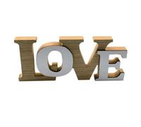 FRCOLOR Lettre Décorative en Bois Matériau Bois Naturel Love Délicate Lors Saint-Valentin pour Décoration de Mariage et Fête pour Bureau ou Vitrine