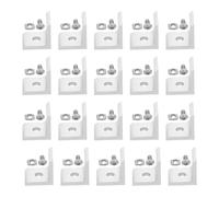 FRCOLOR Lot de 20 Connecteurs d'angle en Aluminium L-Shape à 2 Trous, Support de Profil de Fente Léger et Compatible pour Usage Intérieur et Extérieur