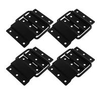 FRCOLOR Lot de 4 Charnières Pliantes Noires en Alliage pour Flight Case et Boîte de Rangement Extérieur, Installation Rapide et Polyvalence Professionnelle