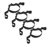 FRCOLOR Lot de 4 Sangles de Harnais de Sécurité pour Chaise Haute Bébé Réglables 38 MM de Large Couleur Noire Compatibles Poussettes pour Repas et Voyages en Extérieur