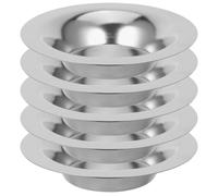 FRCOLOR Lot de 5 coupelles pour brûleur à Huile en Acier Inoxydable, | Plat de rechange pour chauffe-huile, idéal pour les bols chauffe-tartes, résistant à la chaleur, simple à installer et à