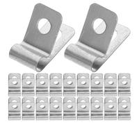 FRCOLOR Lot de 50 Clips de Fixation pour Clôture en Acier Inoxydable Argenté, Compatibles Fil et Grillage, Stabilité Renforcée pour Clôture de Bétail en Extérieur