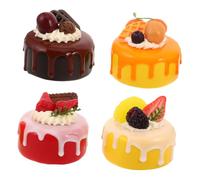 FRCOLOR Modèle de Simulation de Faux Cupcake 4pcs en Mousse Dure Aimant, Détails Réalistes pour Décoration de Gâteau Maison et Accessoires Photo Festifs