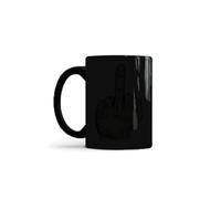 FRCOLOR Mug à Couleur Changeante en Céramique Noire de 350ml Bords Polis, Maison Bureau, Tasse Créative et Confortable pour Boire
