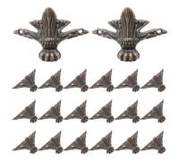 FRCOLOR Pieds de Meubles en Bois 20 pièces avec vis pour boîte à Bijoux à Pieds décoratifs, Coffret Cadeau en Bois, Design rétro, pour boîtes en Bois