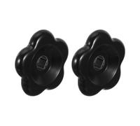 FRCOLOR Poignée de Vanne Extérieure en Bakélite Noire Ergonomique, Trou Carré 8x8mm, Lot de 2 Pièces pour Robinet D'eau, Usage en Extérieur avec Fonctionnement Fluide