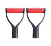 FRCOLOR Poignées de Pelle en Plastique D-Shaped 2pcs Prise Confortable et Facile à Remplacer, Accessoires Pratiques pour Outils de Jardinage et Désherbage
