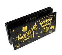 FRCOLOR Porte-monnaie D'anniversaire Noir et Or 6 Compartiments pour Cartes et Enveloppes D'argenté Joyeux Anniversaire, Organisateur de Cartes Présents Pochettes Surprises, Fête