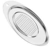FRCOLOR Râpe à Ail et Gingembre en Acier Inoxydable Réutilisable, Outil Cuisine Rapide et Résistant Cuisine, Accessoire Pratique Argenté
