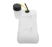 FRCOLOR Réservoir D'essence à Deux Temps Bidon D'huile de Tondeuse Pratique en Plastique Blanc avec Tuyau, pour Scooter et Mini Bike, Extérieur et Améliorations