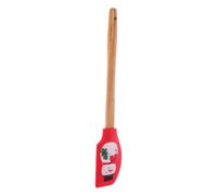 FRCOLOR Spatule à Gâteau de Noël en Silicone et Bois, Motif Bonhomme | Racloir à Beurre Multifonction, Tête Souple, Finition Lisse, pour Pâtisserie Maison et Décoration de Gâteaux
