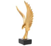 FRCOLOR Statuette Dapeng en Résine Or pour Décoration de Bureau, Sculpture d'aigle Artistique Design Simple et Style Abstrait, pour Collectionneurs d'art