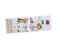 FRCOLOR Sticker Mural Toise de Croissance Animaux Jungle pour Garçon et Filles, Autocollant Pvc Amovible, Décoration Chambre Bébé, Graphique de Croissance Amusant, Présent Parents-garçon