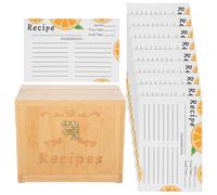 FRCOLOR Support à Recettes et Support pour Téléphone Bois avec Emplacements pour Cartes Accessoire de Cuisine Pratique et Élégant pour Organiser Vos Recettes