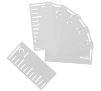 FRCOLOR Tableau de Croissance Mural en Plastique Blanc 7 Pièces pour Garçon et Filles, Pochoir Règle Toise Polyvalent et Réutilisable pour Activités D'apprentissage