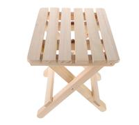 FRCOLOR Tabouret Pliable en Bois Beige, Portable et Compact pour Randonnée | Pliage Peu Encombrant, Stabilité Fiable, Style Minimaliste Simple, pour Pique Niques et Sorties en Plein Air