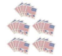FRCOLOR Tatouages Éphémères 25pcs Drapeau Américain en Plastique Autocollants Temporaires Lavables et Amovibles Coupe Monde pour Décorations de Fête et Célébrations