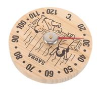 FRCOLOR Thermomètre pour Sauna Mural en Bois Mécanique sans Batterie | Affichage Analogique, Structure Résistante à Chaleur L'humidité, pour Hammam et Sauna, Beige